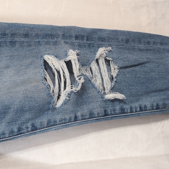 American Eagle Hi Rise Jegging Distressed Light Wash Size 0 - Picture 3 of 8